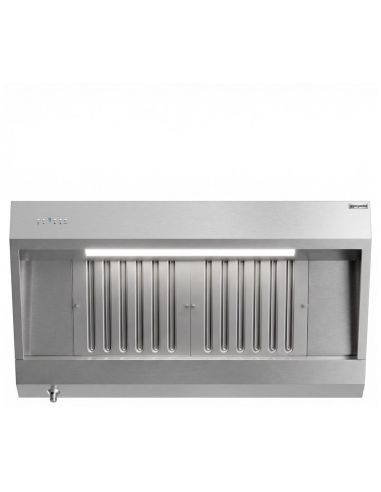 Hotte murale inox 1m20 avec moteur, régulateur, filtre et éclairage | Profondeur 900 mm