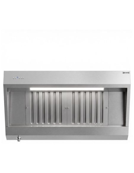 Hotte murale inox 1m20 avec moteur, régulateur, filtre et éclairage | Profondeur 900 mm