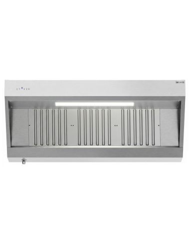 Hotte murale inox 1m60 avec moteur, régulateur, filtre et éclairage | Profondeur 700 mm