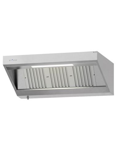 Hotte murale inox 1m60 avec moteur, régulateur, filtre et éclairage | Profondeur 700 mm