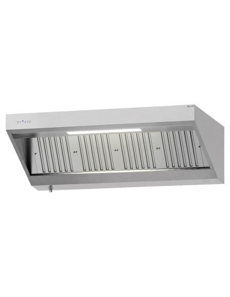 Hotte murale inox 1m80 avec moteur, régulateur, filtre et éclairage | Profondeur 700 mm