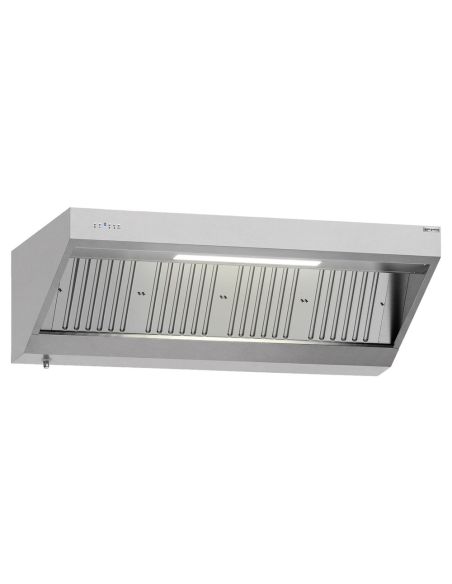 Hotte murale inox 1m80 avec moteur, régulateur, filtre et éclairage | Profondeur 900 mm
