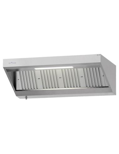 Hotte murale inox 1m80 avec moteur, régulateur, filtre et éclairage | Profondeur 900 mm