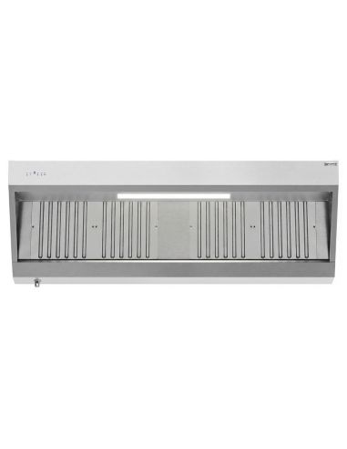 Hotte murale inox 2m avec moteur, régulateur, filtre et éclairage | Profondeur 700 mm