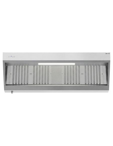 Hotte murale inox 2m avec moteur, régulateur, filtre et éclairage | Profondeur 700 mm
