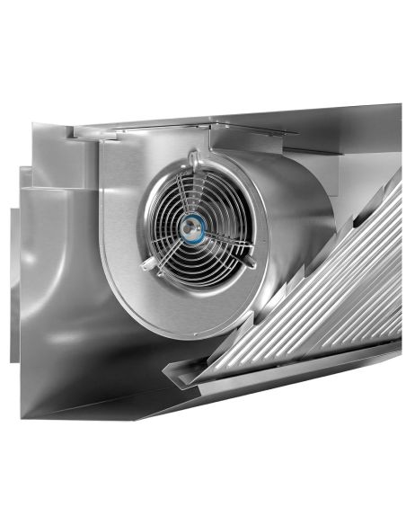 Hotte murale inox 2m avec moteur, régulateur, filtre et éclairage | Profondeur 700 mm
