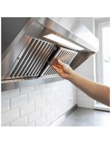 Hotte murale inox 2m avec moteur, régulateur, filtre et éclairage | Profondeur 700 mm