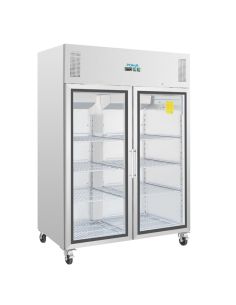 Vitrine réfrigérée positive deux portes vitrée - GN 2/1 - 770 L | Polar - CW198