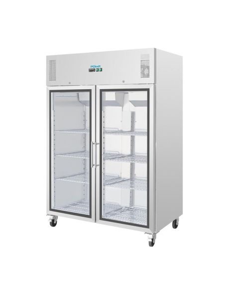 Vitrine réfrigérée positive deux portes vitrée - GN 2/1 - 770 L | Polar - CW198