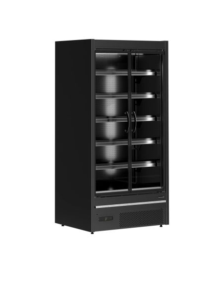 Vitrine réfrigérée combinable étagères profondes - 821L - Noir | Tefcold - MDCB937HB