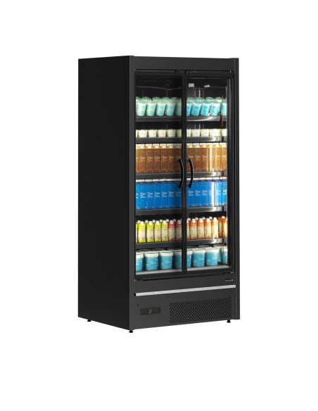 Vitrine réfrigérée combinable étagères profondes - 821L - Noir | Tefcold - MDCB937HB