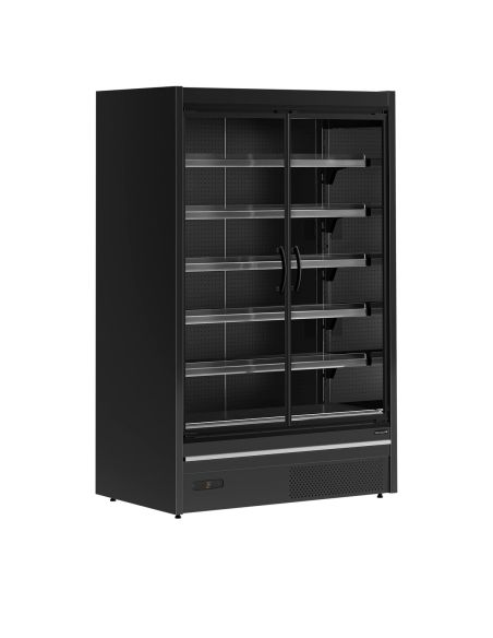 Vitrine réfrigérée combinable étagères profondes - 1095L - Noir | Tefcold - MDCB1250HB