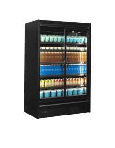 Vitrine réfrigérée combinable étagères profondes - 1095L - Noir | Tefcold - MDCB1250HB