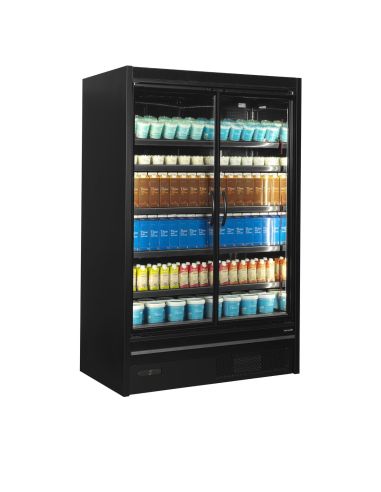 Vitrine réfrigérée combinable étagères profondes - 1095L - Noir | Tefcold - MDCB1250HB