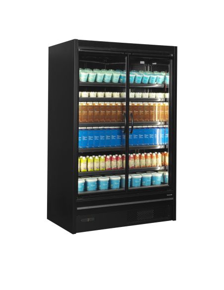 Vitrine réfrigérée combinable étagères profondes - 1095L - Noir | Tefcold - MDCB1250HB