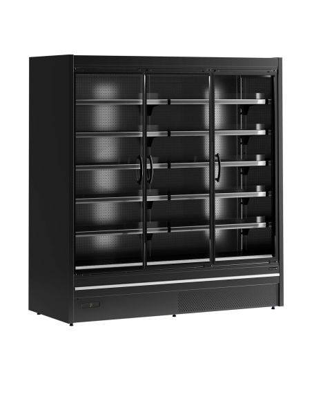 Vitrine réfrigérée combinable étagères profondes - 1643L - Noir | Tefcold - MDCB1875HB