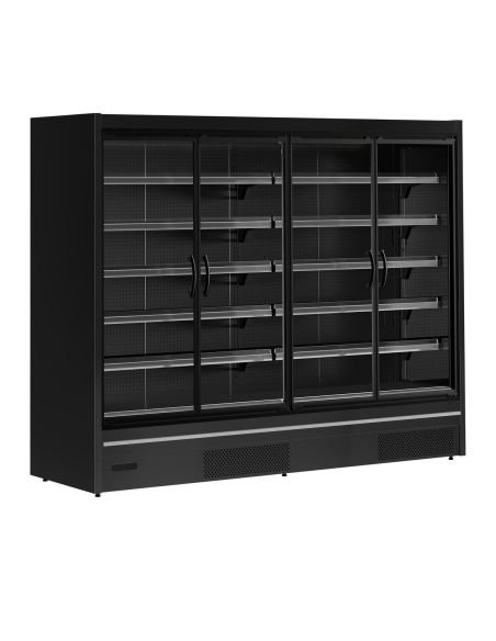Vitrine réfrigérée combinable étagères profondes - 2190L - Noir | Tefcold - MDCB2500HB