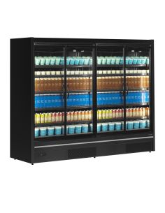 Vitrine réfrigérée combinable étagères profondes - 2190L - Noir | Tefcold - MDCB2500HB
