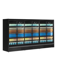 Vitrine réfrigérée combinable étagères profondes - 3285L - Noir | Tefcold - MDCB3750HB