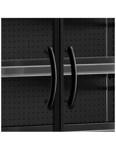 Vitrine réfrigérée avec portes - 555L - Noir | Tefcold - MDCA937HB