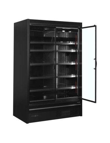 Vitrine réfrigérée avec portes - 740L - Noir | Tefcold - MDCA1250HB