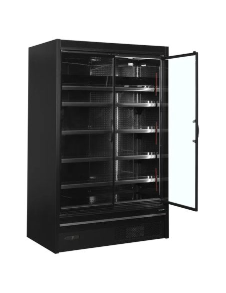 Vitrine réfrigérée avec portes - 740L - Noir | Tefcold - MDCA1250HB