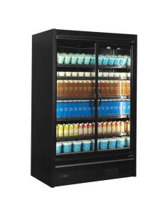 Vitrine réfrigérée avec portes - 740L - Noir | Tefcold - MDCA1250HB