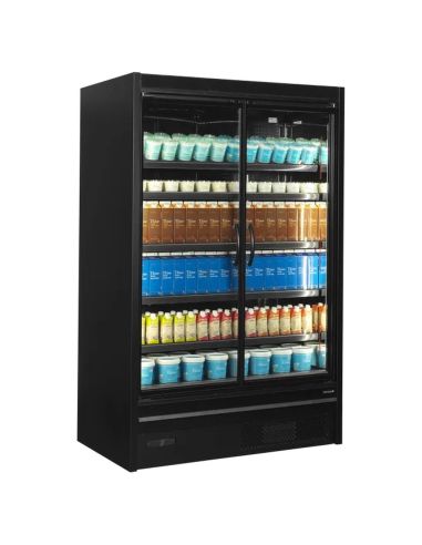 Vitrine réfrigérée avec portes - 740L - Noir | Tefcold - MDCA1250HB