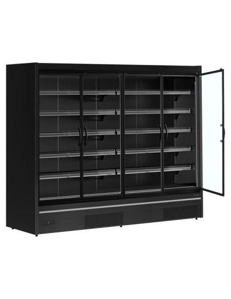 Vitrine réfrigérée avec portes - 1480L - Noir | Tefcold - MDCA2500HB