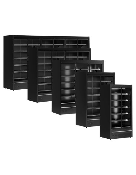 Vitrine réfrigérée avec portes - 1480L - Noir | Tefcold - MDCA2500HB