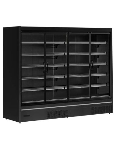 Vitrine réfrigérée avec portes - 1480L - Noir | Tefcold - MDCA2500HB