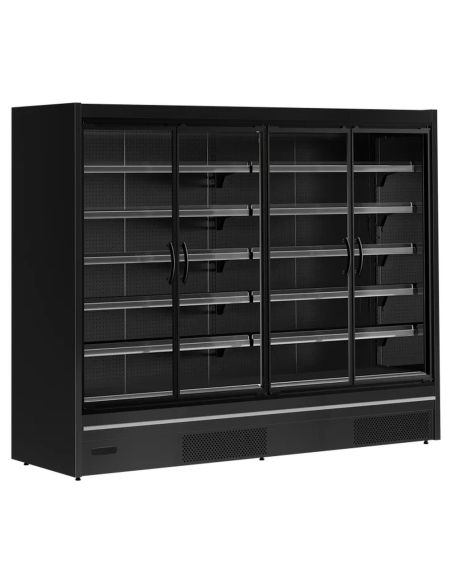 Vitrine réfrigérée avec portes - 1480L - Noir | Tefcold - MDCA2500HB