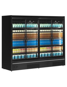 Vitrine réfrigérée avec portes - 1480L - Noir | Tefcold - MDCA2500HB