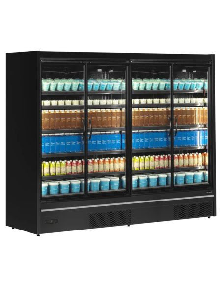 Vitrine réfrigérée avec portes - 1480L - Noir | Tefcold - MDCA2500HB