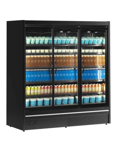 Vitrine réfrigérée avec portes - 1110L - Noir | Tefcold - MDCA1875HB-2
