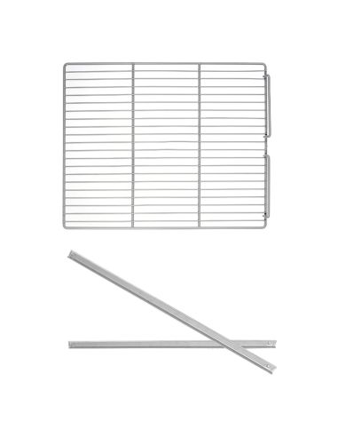 Grille porte-charge plastifiée GN 2/1 - 650 x 530 mm - avec 1 paire de glissières inox
